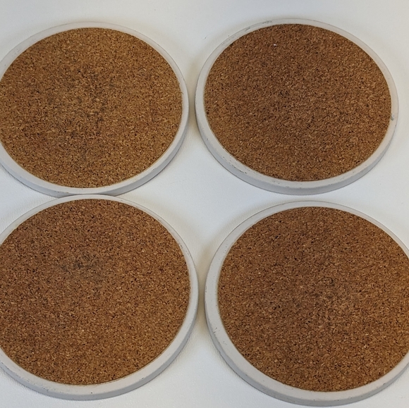 Fashion Heel & Bag Coasters Set of 4 Designed by Deb Collins - Terracotta & Cork - Picture 3 of 4